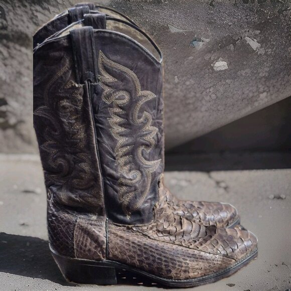 Abilene Men\'s Cowboy Vision Western Brown  MADE IN USA LEATHER Size 9 main image 7